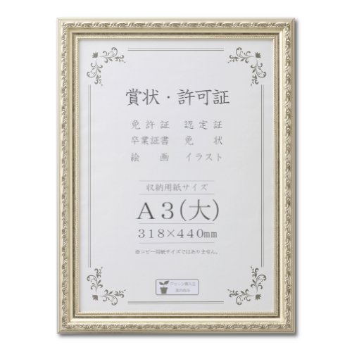 大仙 額縁 賞状額 J602 A3大 シュリンクパック J602B3401