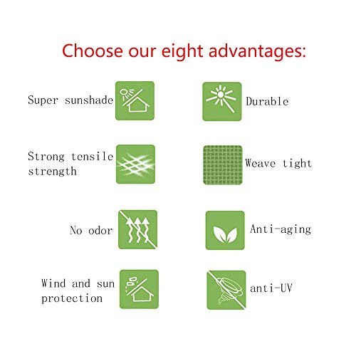 Schattiernetz HUAHUA Sonnensegel Außenrechteckige Sonnensegel, Encrypted Sonnenschutz Und Anti-UV-Hof Gewächshäuser… – Bild 5
