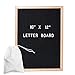 Felt Letter Board with 650 Letters, Numbers & Symbols - 16 x 12 Inch Changeable Message Board with Oak Wooden Frame, Plus Free Letter Bag