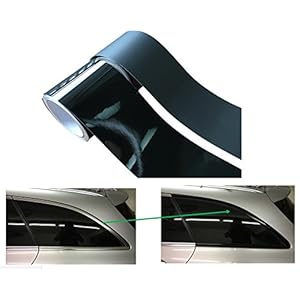 Meyerle Leistenfolie² zelfklevende folie, 10 meter, om chroomlijsten zelf zwart te maken, zonder gebruik van autolakken…