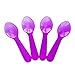 [100 Count] Transparent Mixed Mini Tasting Spoons - 3 Inch NEW 6 Color Disposable Plastic Spoons for Sampling Food, Ice Cream, or Spices - Frozen Dessert Supplies