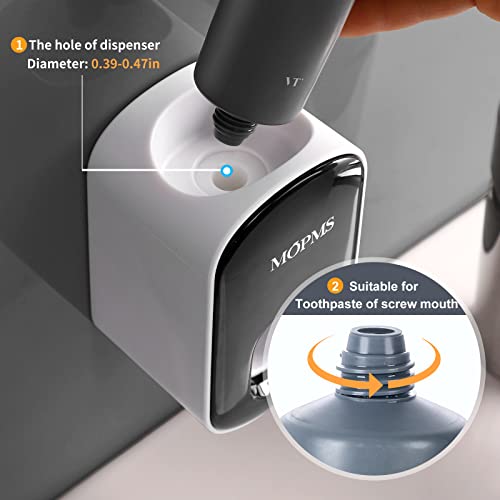 MOPMS Toothpaste Dispenser Wall Mounted for Bathroom Automatic Toothpaste Squeezer for Kids and