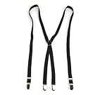 TopTie Men's Skinny Suspenders 1/2"inch (1.5CM) X-Back Clip Suspenders-Black
