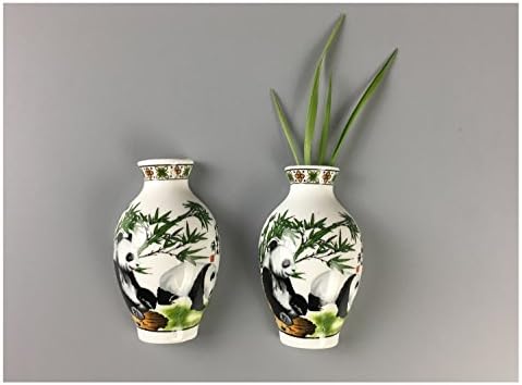 Giant Panda Fridge Magnets Strong Set of 2, Fridge Magnets Grow Plants, Ceramics Vase Refrigerator Magnets,Panda Gifts for Women, Door Magnets, Wall Magnets