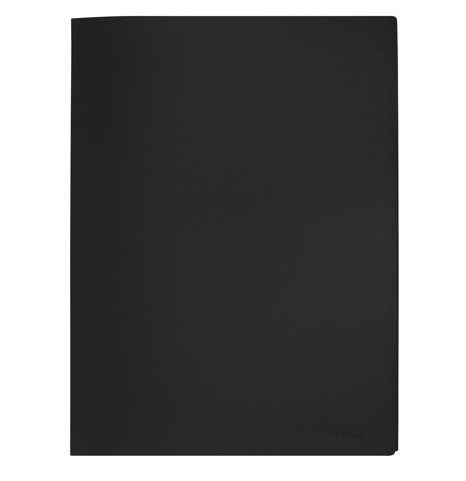 Display Book Q-CONNECT PP A4 380 Micron 20 Pockets Black/Document Archiving/Type-20 Pockets/Kind-Top Open Pockets/Index-N.a. / Pockets-N.a. / Material-PP/Dividers-N.a. / Label-N.a.
