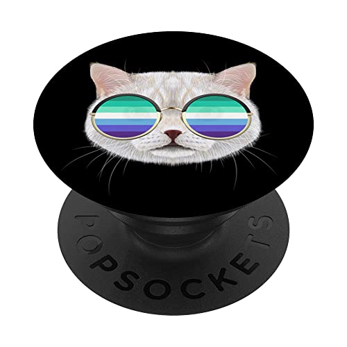 Gay Man MLM Flag for Cat Lover Male Gay Man Pride MLM PopSockets Swappable PopG…
