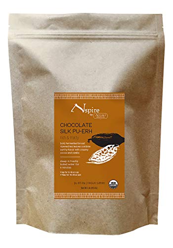 Nspire by Numi Organic Tea Chocolate Silk Pu-erh, 16 Ounce Pouch, Loose Leaf Black Tea