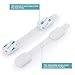 Lumenon Child Safety Locks - Latches to Baby Proof Cabinets, Drawers, Appliances, Toilet Seat - No Drilling - Adjustable Length - 6 Pack, White