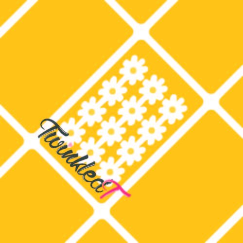 Original Daisy Flower Nail Vinyls By Twinkled T - 1 Sheet of 45 Daisy Vinyls