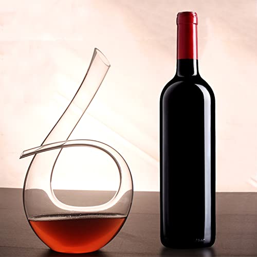 Crystal Glass Wine Decanter 1500ml 6-Shaped Aerator Pourer Wedding Table Ornament