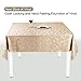 Locika Washable Vinyl Tablecloth Easy Care Dinning Tablecloth Rectangle Heavy Duty Plastic Tablecloth Waterproof Spillproof Vinyl Tablecloth (Beige, 60
