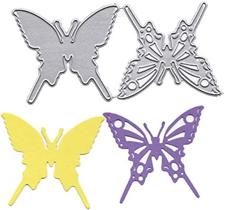 2Pcs/Pack Butterfly Metal Cutting Dies for Card Making and Scrapbooking 2.4 by 5 Inch Thanksgiving Christmas Dies Cuts