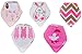 TRUBAMBI Bibs. Best Quality Baby Bandana Bibs. Perfect Bib for Drooling teething babies and toddlers. 5 pcs pack. Baby Girl Gift set. Stylish assorted designs. (Pink)