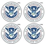 United States US DHS Department of Homeland Security Seal Insignia - SET of 4 - Window Bumper Laptop Stickers