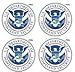 United States US DHS Department of Homeland Security Seal Insignia - SET of 4 - Window Bumper Laptop Stickers