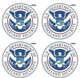 United States US DHS Department of Homeland Security Seal Insignia - SET of 4 - Window Bumper Laptop Stickers