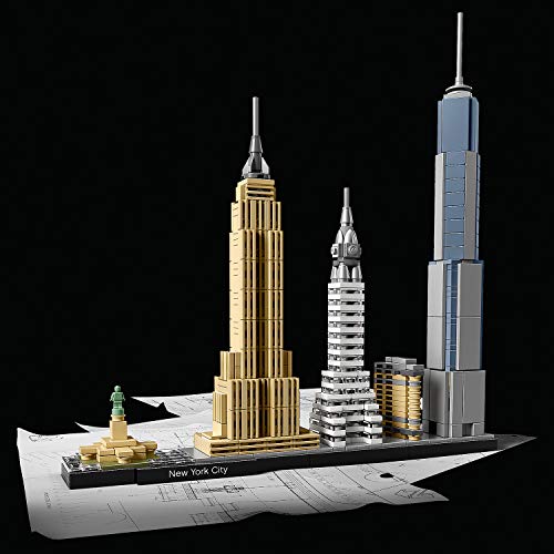 LEGO Architecture New York City Set, Skyline-Modellbausatz mit World Trade Center und Freiheitsstatue, Basteln für Erwachsene, Home und Büro-Deko, Geschenke für Frauen und Männer 21028 – Bild 4