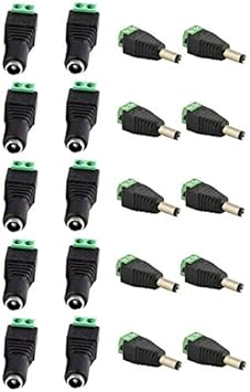 conector de alimentacion dc macho hembra