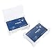 Hamosky Acrylic Clear Business Card Holder, Plastic Business Card Stand for Men & Women, Portable Business Name Card Case Box,White,2 Pack