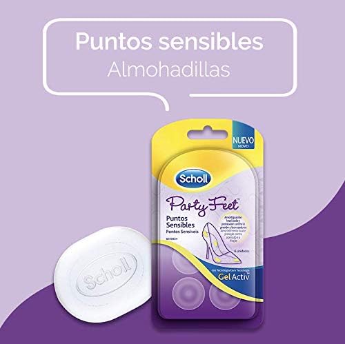 Party Feet, almohadillas protectores puntos sensibles con tecnología gel activ, adaptable a todo tipo de calzados, 6 almohadillas, 6 unidad, 1