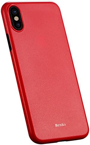 iPhone X Case, iPhone 10 Case, Tomplus Ultra Thin Slim Fit Touch Case Matte Finish Flexible Soft Gel TPU Cover Shell Skin [Support Wireless Charging] for Apple 5.8 In iPhone X (Red)