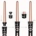 BESTOPE 6 in 1 Curling Iron and Wand Set with 6 Interchangeable Hair Wand Ceramic Barrels(0.5 to1.25) and Heat Protective Glove - Rose Golden