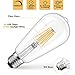 Dimmable Edison LED Bulb, Kohree 6W Vintage LED Filament Light Bulb, 2700K Soft White, 60W Incandescent Equivalent, E26 Medium Base Lamp for Restaurant,Home,Reading Room,Office, Pack of 4