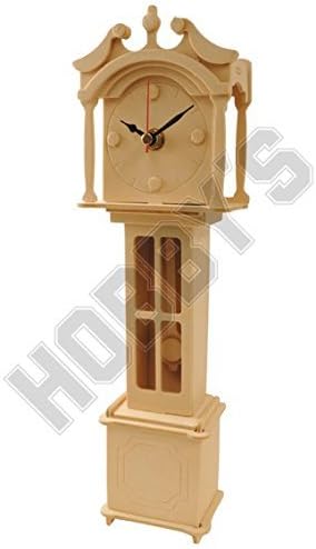 Wood Craft Assembly Grand Father Clock Wooden Construction Clock Kit