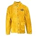 IRONCAT 7005 Heat Resistant Split Cowhide Leather Jacket - Large, Kevlar Thread Stitched Welding Jacket in Golden Yellow. Welding Gears