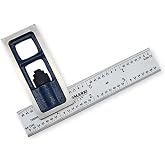Benchmark Tools 388176 4 inch Precision Double Square 4R Graduations Accurate to +/- 0.002 inch Over Length of Blade Hardened Stainless Steel Blade (4" Double Square)