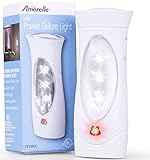 Amerelle Emergency Lights For Home by Amertac, 1 Pack - Emergency Preparedness Power Failure Light and Flashlight, Automatically Lights When the Power Fails - Portable, Rechargeable - 71134CC
