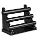 SONGMICS 3-Tier Bracelet Holder Watch Necklace Jewelry Bangle Display Stands Gift for Girls and Women, Faux Leather, Black UJDS104