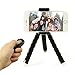 Phone Tripod, Octopus Style Portable and Adjustable Tripod Stand Holder for iPhone, Android Phone, Camera, Cellphone, Camera with Universal Clip and Remote (Black)