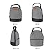 Aosbos Insulated Lunch Bag Cooler Tote Bags with Detachable Shoulder Strap for Women Men (Grey)