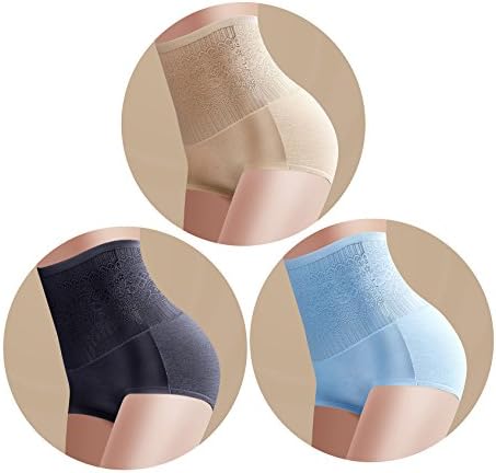 respeedime 3-Pack Postpartum Briefs High Waisted Solid Color Underwear for Women