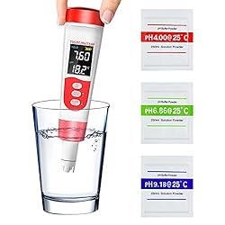 PH Meter, Digital 4 in 1 PH EC TDS Temp Meter for