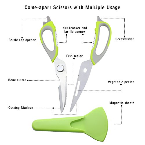 ANYLIFE Multifunctional Kitchen Scissors, Heavy Duty Come Apart