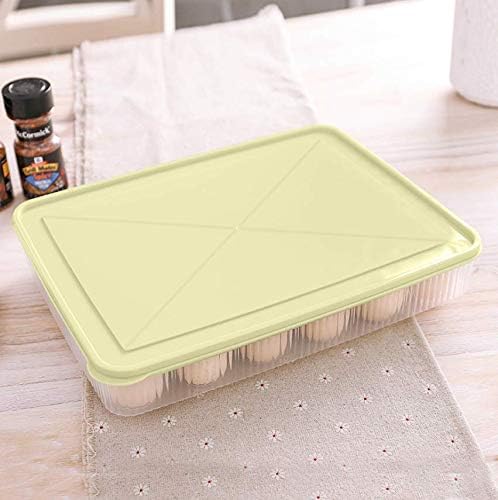 Hodleys Egg Holder for Refrigerator, Deviled Egg Tray Carrier with Lid Fridge Egg Storage Stackable Plastic Egg Containers, 24 Egg Tray