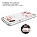 JAHOLAN Rose Flower Cute Girls Floral Design Clear TPU Soft Slim Flexible Silicone Cover Phone Case for iPhone Xs Max 2018 6.5 inch