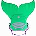 Zole Mermaid Swim Fin Adjustable Diving Monofin Swimming Foot Flipper Mono Swim Training For Kids Childrens (green with purple)