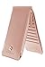 Indressme Womens Pink Bifold Multi Card Case Thin Wallet with Zipper Pocket