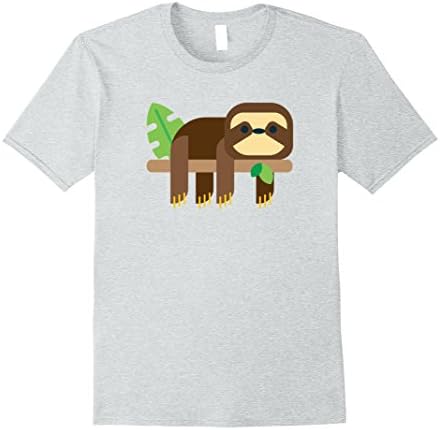 Mens Sloth Shirt: Cute Funny Sloths Love Animal Gift Tee Small Heather Grey