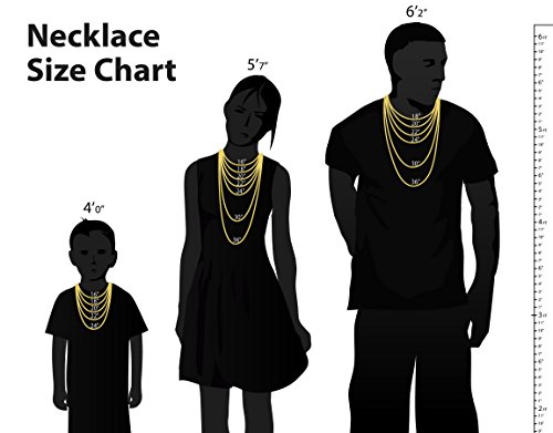 The Bling Factory 3.2mm 25 Mills 24k Gold Plated High-Polished Brass Mariner Chain Necklace, 22 inches