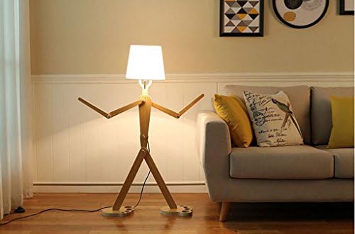 Floor Lamp, Modern Creative Lighting Bedroom Living Room Adjustable Posture Solid Wood Light Floor Uplighter (Color : B, Size : L50*W20*H110CM)