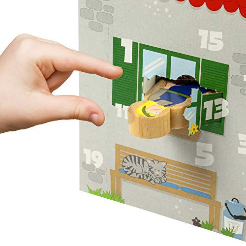 yoamo Bauernhof für Kinder inkl. Adventskalender mit 24 Holzfiguren, hochwertigem Spielkoffer und weihnachtlicher Tier-Geschichte, Mehrfarbig, 27-teilig (1 Set) – Bild 5