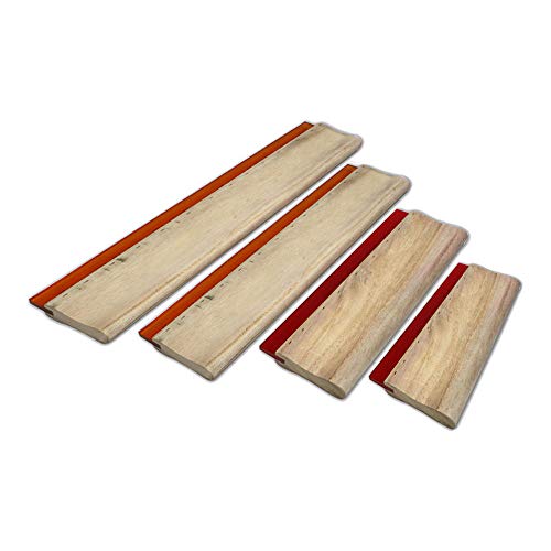 Silk Screen Printing Squeegee Ink Scraper Scratch Board 75 Durometer 4 pcs/Set - 6.3" / 9.4" / 13" / 18"