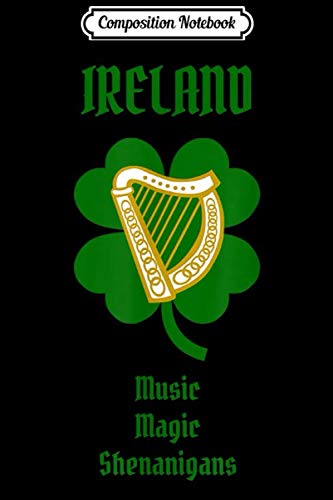 Composition Notebook: Irish Souvenir With Shamrock and Harp Journal/Notebook Blank Lined Ruled 6x9 100 Pages