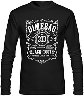 Loshery-Men's Dimebag Darrell O-neck T-shirt Long XL Black