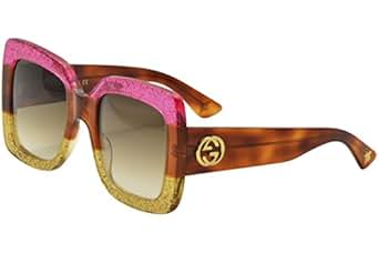 Gucci 0083 002 Fuchsia Havana Gold Glitter GG0083S