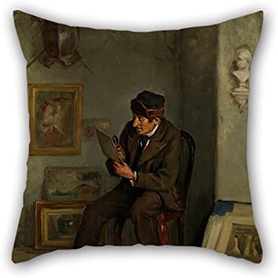Artistdecor 16 X 16 Inches / 40 By 40 Cm Oil Painting Becker Von, Adolf - The Art Expert Throw Pillow Covers ,two Sides Ornament And Gift To Bar,christmas,car,home,study Room,home Office